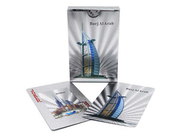 Luxury Uae Silver playing card Burj Premium Design Showcase