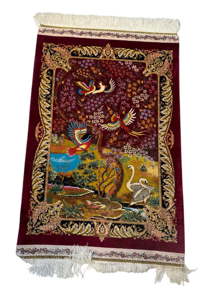 Luxury Tree Of Life Silk Carpet 60x90cm Premium Design Showcase