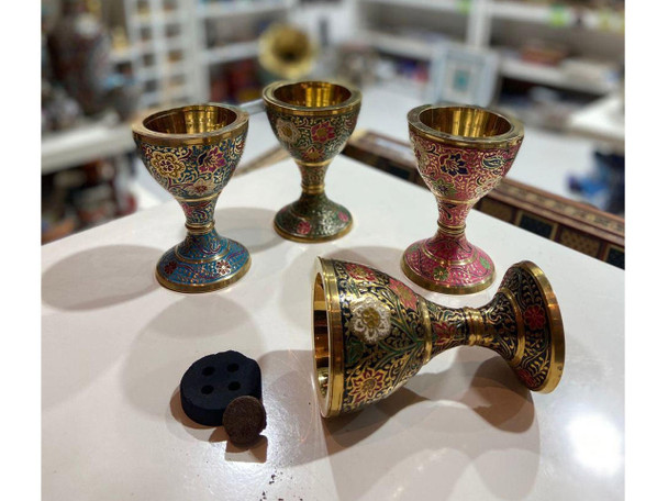 Hand Painted Brass Oud Burner | Luxury Heritage Gift & Cultural Souvenir - Luxury Handcrafted Art Craftihouse Dubai