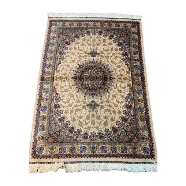 handmade silk carpet 150x100 cm , Silk rug ,Machine made