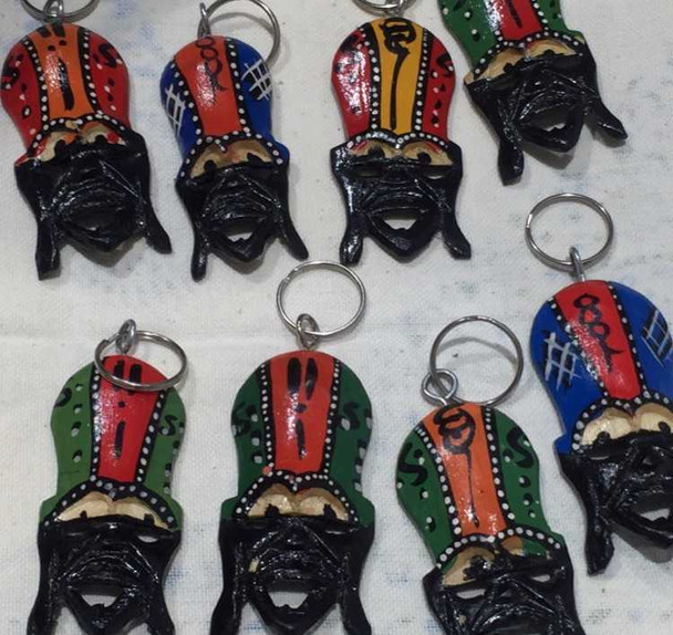 From Kenya African Mask Key Chain | Sophisticated Boutique Accessory | Crafted In Dubai - Luxury Handcrafted Art Craftihouse Dubai