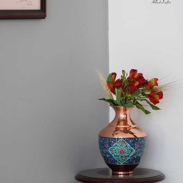 copper flower vase