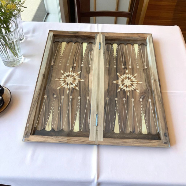 تخته نرد و شطرنج دست‌ساز سنندج ۵۰ در ۵۰ سانتی‌متر - چوب سنگین و اعلا