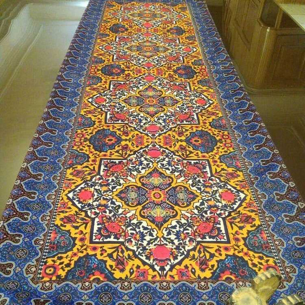 Exclusive Artisan Tile Runner 130x50 Fine Craftsmanship Detail