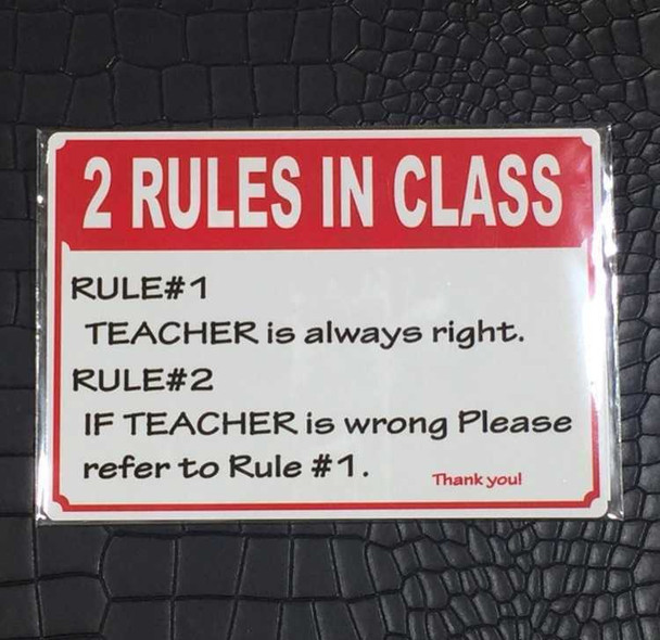 2 Rules In The Class ... Metal 16x10cm | High-end Boutique Memento | Traditional Craft Art - Luxury Handcrafted Art Craftihouse Dubai