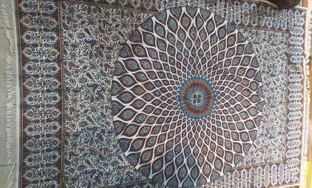 Luxury Artisan Gonbadi pattern Cotton table Premium Design Showcase