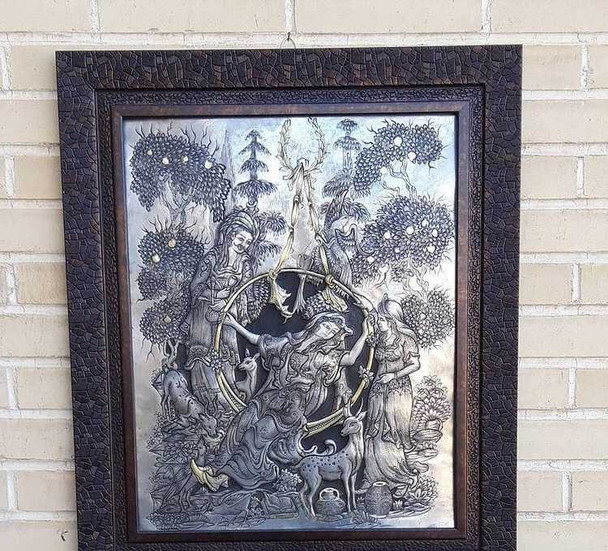 Handcrafted Artisan Engraving on brass silver Lifestyle Visual