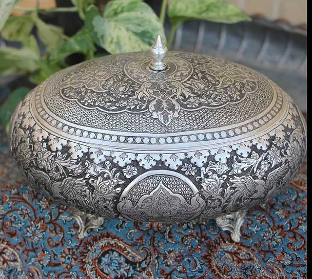 Luxury Artisan Hand engraved silver candy Premium Design Showcase