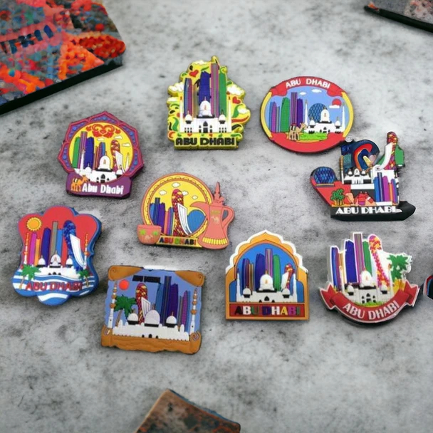 Abu Dhabi Collection Of 9 | Premium Travel Magnet | Iconic Cultural Keepsake - Luxury Handcrafted Art Craftihouse Dubai