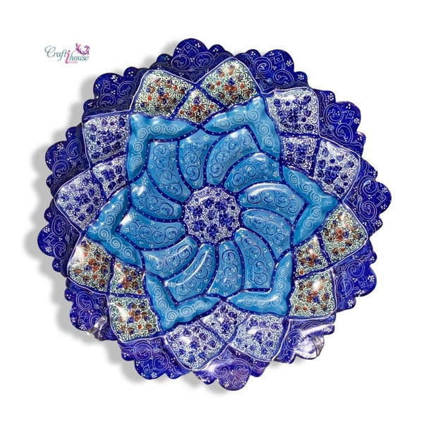 Luxury Artisan Hand painted copper plate Premium Design Showcase