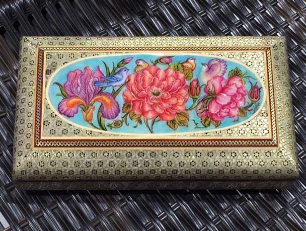 Stunning Khatamkari inlaid gift box 20x10 cm
