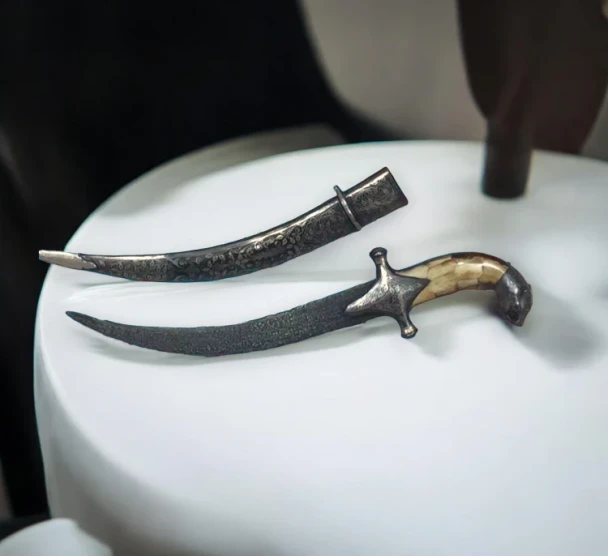 Hand-engraved Sword With Camel Bone | Luxury Heritage Gift & Cultural Souvenir - Luxury Handcrafted Art Craftihouse Dubai