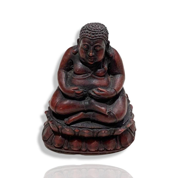 Luxury Sitting Buddha status 11 cm , Hard Resin Buddha figure Premium Design Showcase