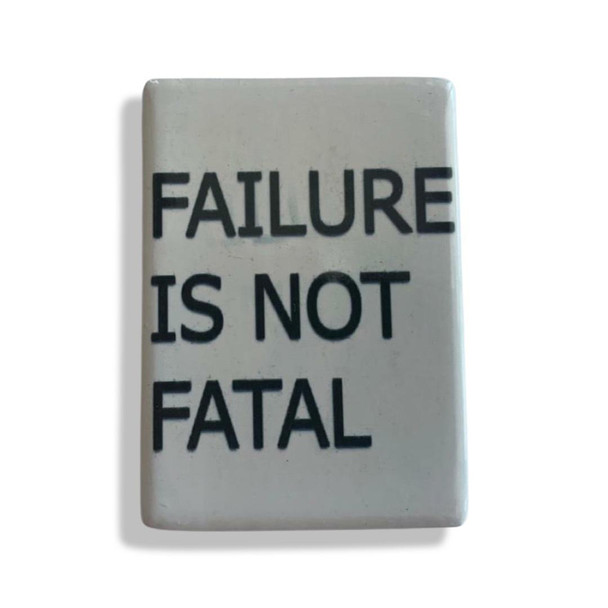 Failure Is Not Fatal Ceramic 7x5 Cm | Luxury Heritage Decor & Unique Artisan Piece - Luxury Handcrafted Art Craftihouse Dubai