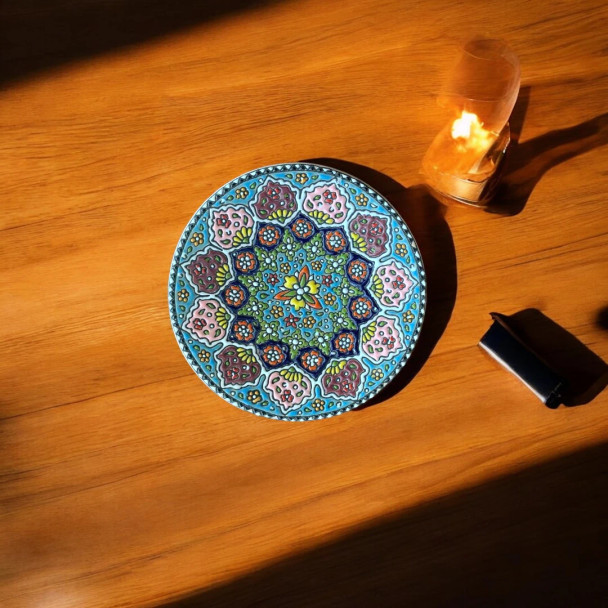 Exclusive Authentic Hand-Painted Ceramic Wall Decor Plate 16cm Fine Craftsmanship Detail