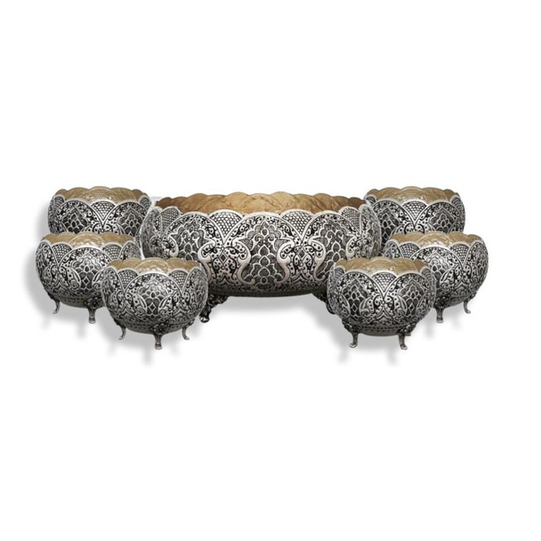 Exclusive Uae Engraving Silver Plated Brass Fine Craftsmanship Detail