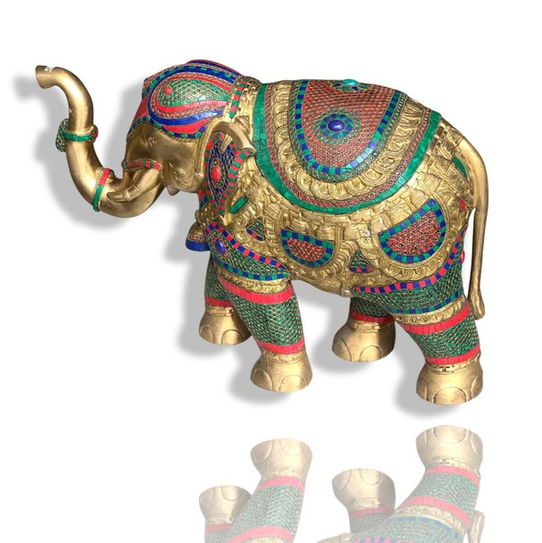 Handcrafted Persian brass elephant figure 3.60 Lifestyle Visual