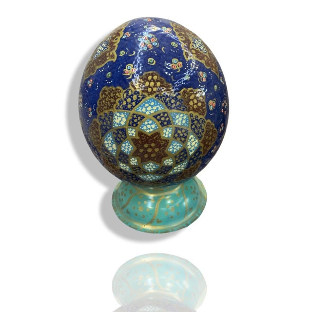 Luxury Tezhib painting on ostrich egg , Premium Design Showcase