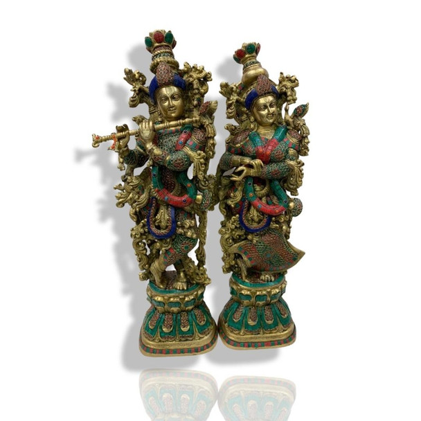 Luxury Artisan Lord Krishna 2 brass Premium Design Showcase