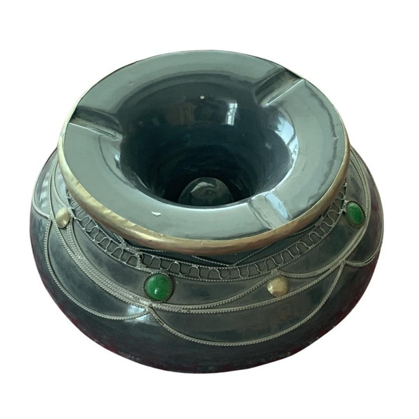 Luxury Handcrafted Moroccan ceramic ashtray 20 cm Premium Design Showcase