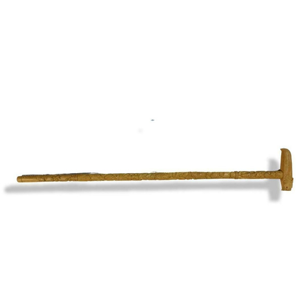 Artisan Hand Carved Wooden Walking Stick High-Resolution Product Shot