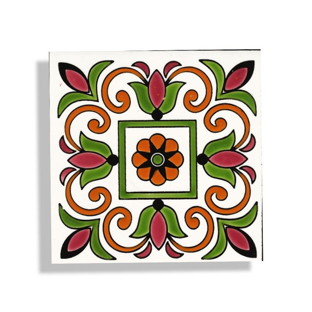 Hand-painted handmade ceramic tile 20x20cm Iznik decorative wall tile home decor gift