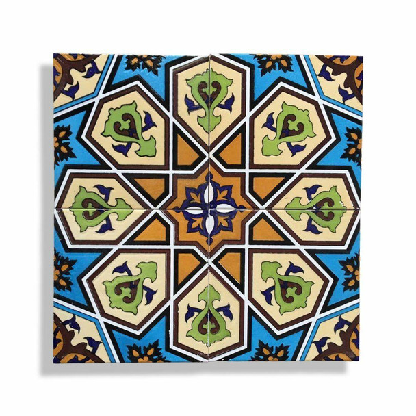 Luxury Arabic Green blue painted wall Premium Design Showcase
