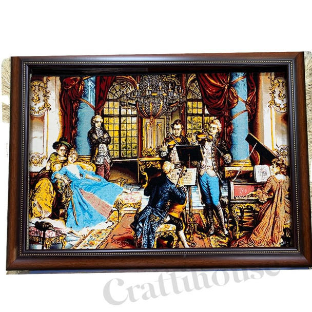 Luxury Wall Carpet Wall Carpet Machine Made French Party Scene 50x70 Cm Gift Ideas Premium Design Showcase