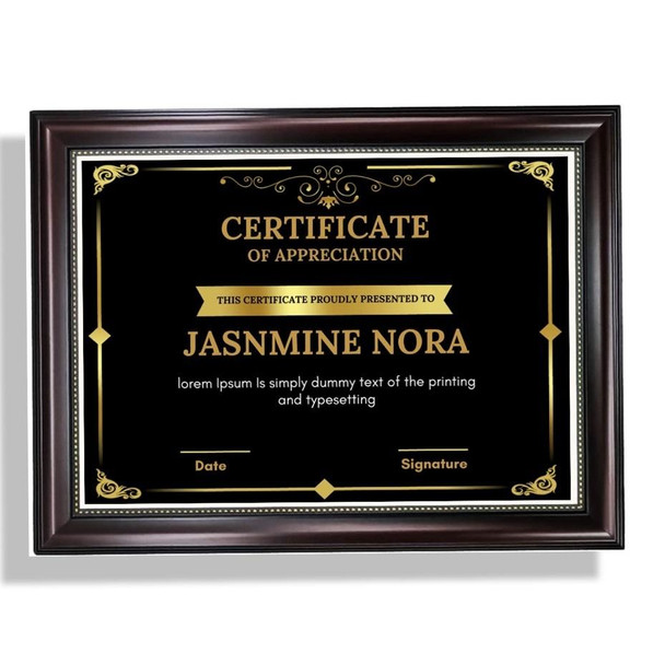 A4 size certificate frame