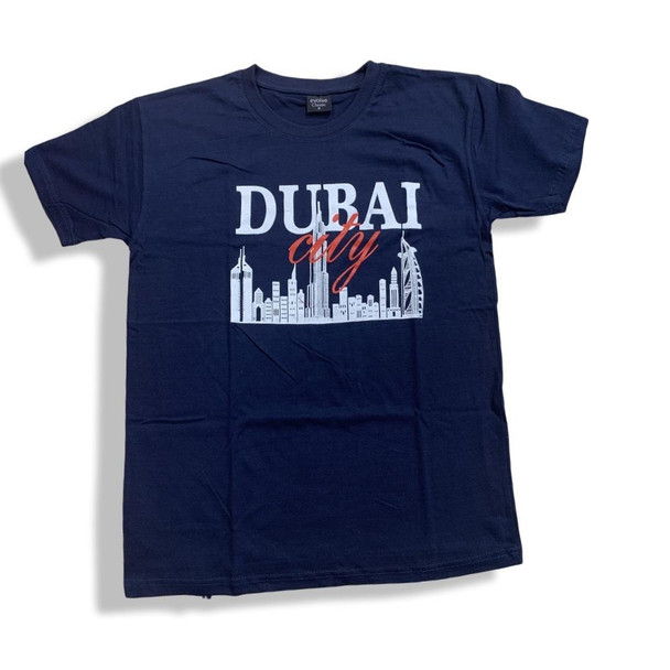 Navy T-shirt Wearable Unisex Cotton | Artisan Home Decor | Unique Middle Eastern Piece - Luxury Handcrafted Art Craftihouse Dubai
