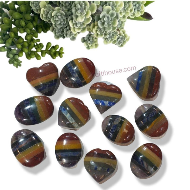 Seven Chakra Assorted Shape Stone | Traditional Heritage Stone Art | Premium Gift Choice - Luxury Handcrafted Art Craftihouse Dubai