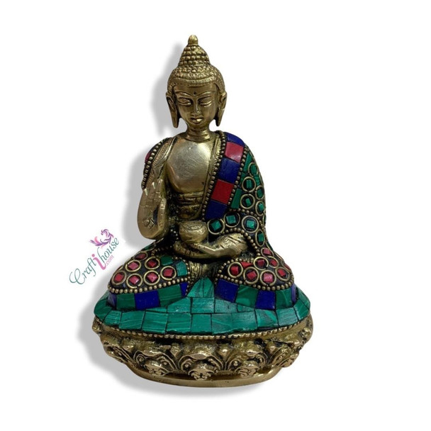 Luxury Artisan Sitting Buddha statue brass Premium Design Showcase