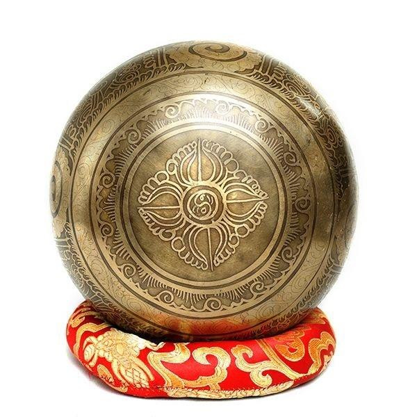 Exclusive Artisan Tibetan Brass Singing Bowl Fine Craftsmanship Detail