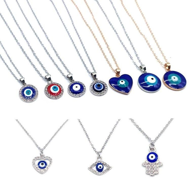 Luxury Blue eye pendant with chain , assorted design evil eye pendant Premium Design Showcase