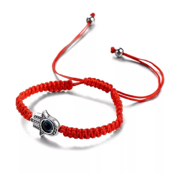 Luxury Blue eye hamsa hand  bracelet , evil turkish beads bracelet , adjustable red thread bracelet with Hamsa hand Premium Design Showcase