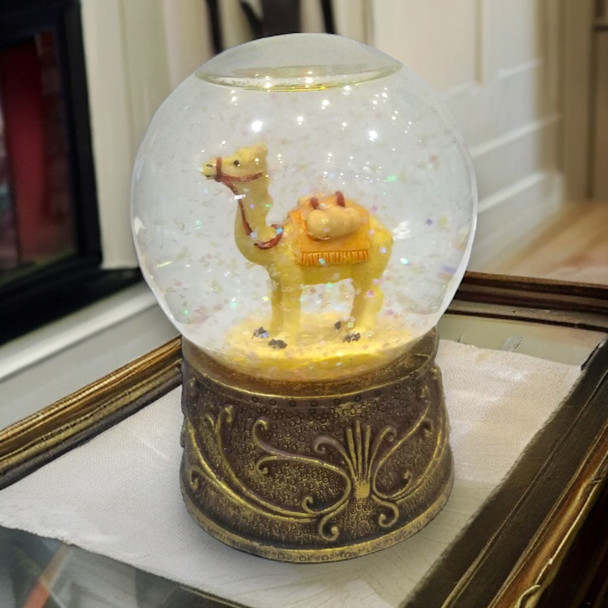 Dubai snow globe , camel snow globe 