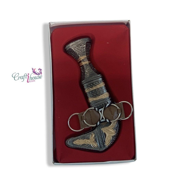heritage 15cm miniature Arabian dagger, serving as an exceptional regional token gift for art collectors, travelers, or corporate VIPs.