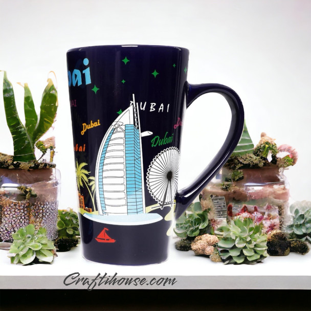Navy Blue Souvenir Souvenir Luxury Ceramic Mug | Premium Handcrafted Gift - Luxury Handcrafted Art Craftihouse Dubai