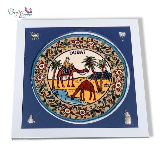 Carpet With Silver Plated Artisan Ceramic Magnet Unique Dubai Souvenir - Luxury Handcrafted Art Craftihouse Dubai