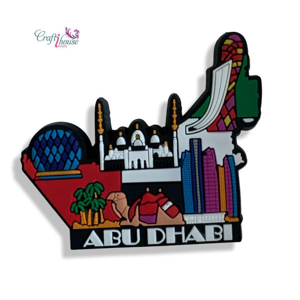 Abu Dhabi Abu Dhabi Pvc | Unique Fridge Magnet | Artisan Home Decor Memento - Luxury Handcrafted Art Craftihouse Dubai