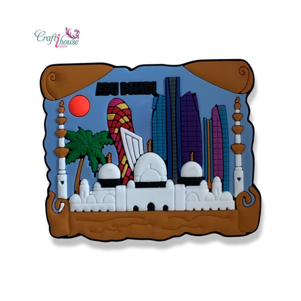 Sheikh Zayed Mosque Abu Dhabi | Unique Fridge Magnet | Artisan Home Decor Memento - Luxury Handcrafted Art Craftihouse Dubai
