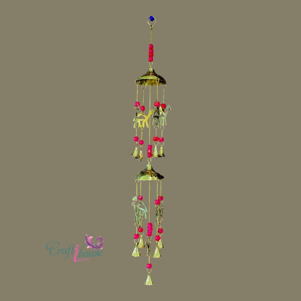 Brass Wind Chimes | Handmade Hanging Wind Chime | Camel Wind Chime 50cm | Gift Ideas - Luxury Handcrafted Souvenir Craftihouse Dubai