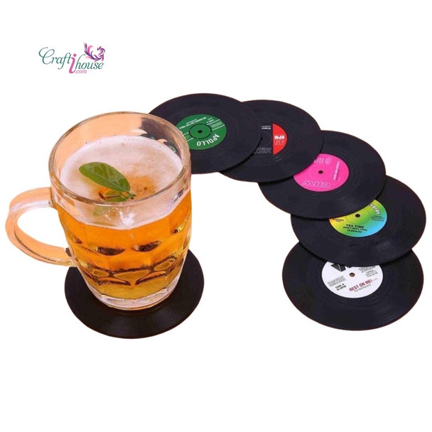 Vinyl Record Coasters Home | Premium Handcrafted Memento | High-end Gift - Luxury Handcrafted Art Craftihouse Dubai