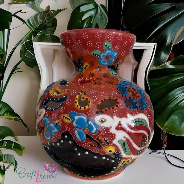 A professional product presentation of the exclusive handmade ceramic decor item from a premier UAE shop.