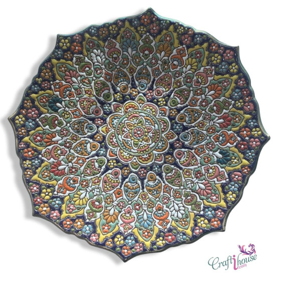 Luxury Handcrafted 30cm Hand-painted Clay Wall Decor Premium Design Showcase