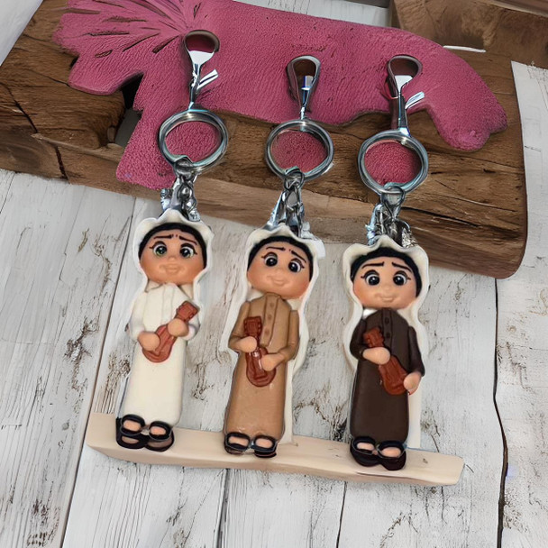 Arab Boy With Traditional Dashdasha | Premium Handcrafted Memento | High-end Heritage Art - Luxury Handcrafted Art Craftihouse Dubai