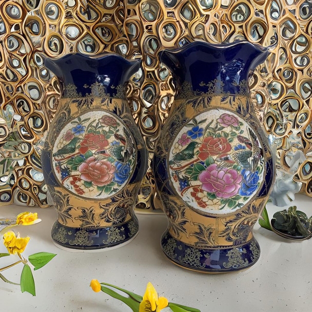 Vintage Style Ceramic Vase Set 20 Cm Table Decor Vases Shelf Decor Vases Antique Style Flower Vases | High-end Boutique Souvenir | Crafted In Dubai - Luxury Handcrafted Art Craftihouse Dubai