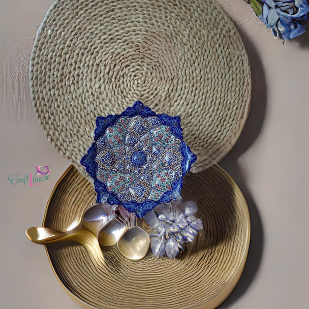 Meenakari Pooja Copper Plate