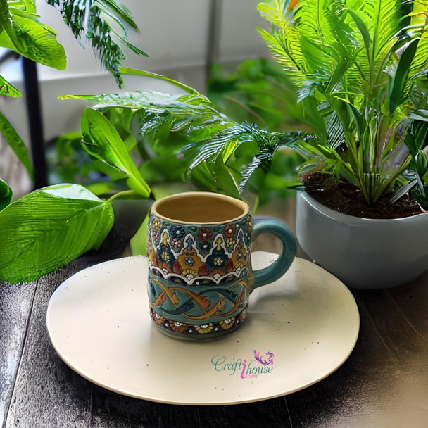 Hand Painted Hand Painted Luxury Ceramic Mug | Premium Handcrafted Gift - Luxury Handcrafted Art Craftihouse Dubai