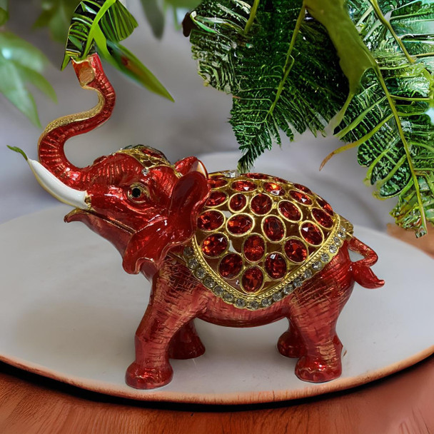 Premium Metal elephant figure , Metal jewelry box , Ring storage box , Elephant statue High-Quality Design View